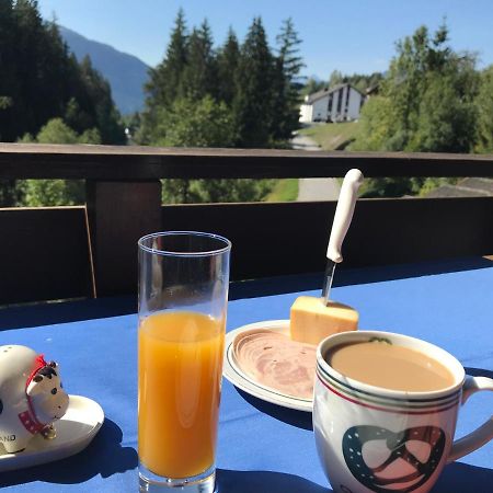 Ferienwohnung Laax Mit Traumblick, Grossem Balkon Und Terrasse Exterior foto