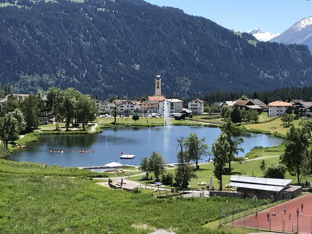 Ferienwohnung Laax Mit Traumblick, Grossem Balkon Und Terrasse Exterior foto